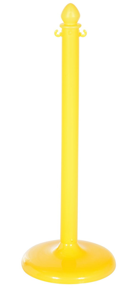 YELLOW PLASTIC BARRICADE FLOOR MOUNTING