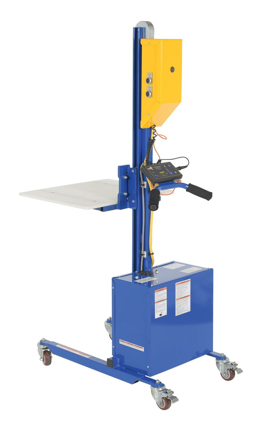Vestil Steel DC Powered Quick Lift with Auto Height Indexer 175lb Capacity Blue