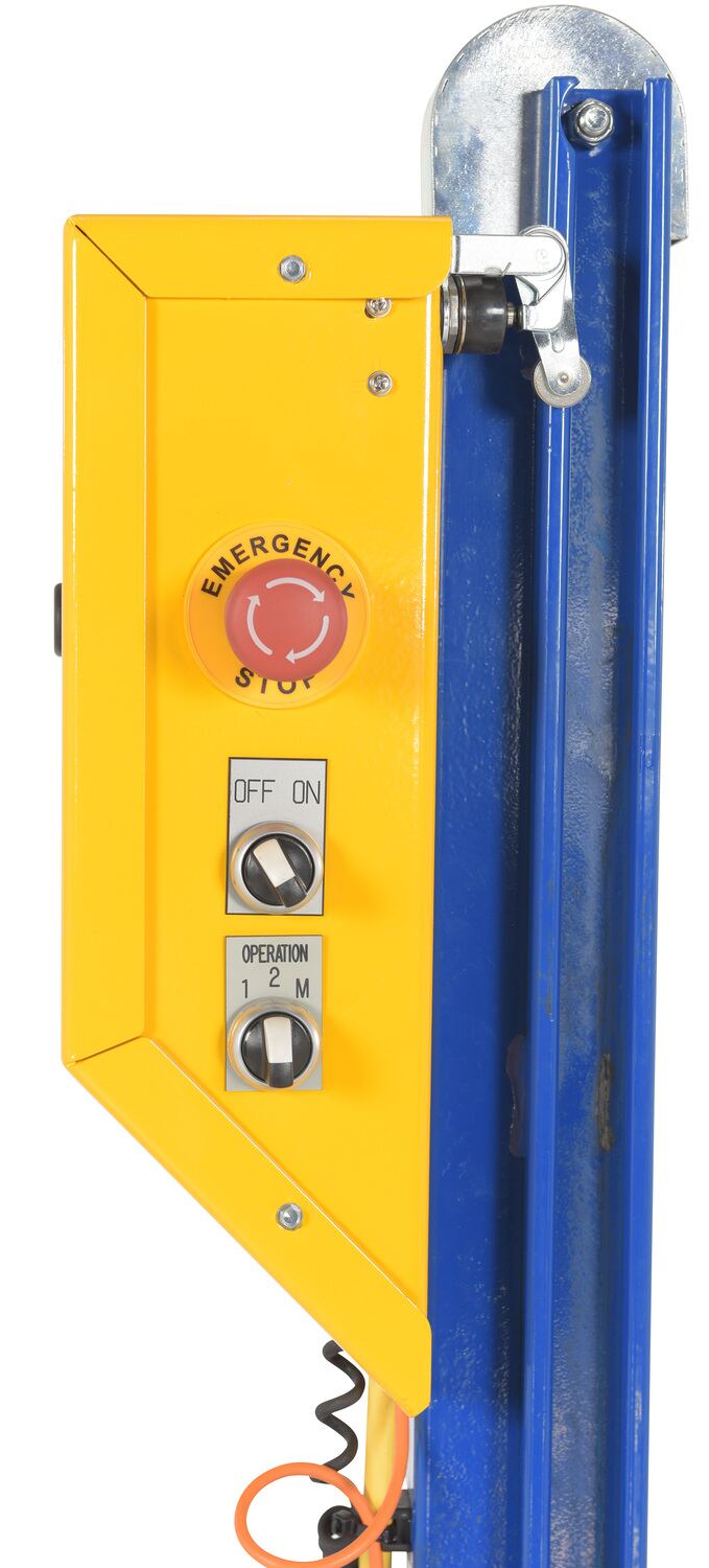 Vestil Steel DC Powered Quick Lift with Auto Height Indexer 175lb Capacity Blue