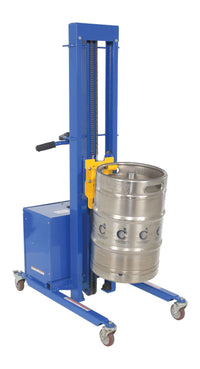 Thumbnail for Vestil Steel Quick Lift DC Powered Keg Lift 57 In. Raised Height 400 Lb. Capacity