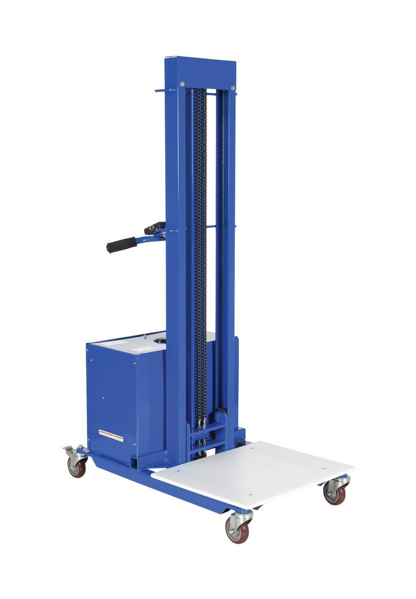Vestil Steel Quick Lift DC Powered Lift 57 In. Raised Height 400 Lb. Capacity