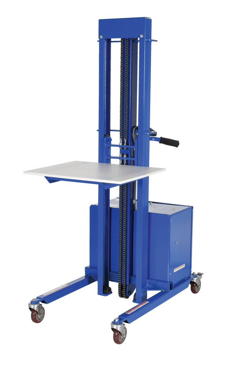 Vestil Steel Quick Lift DC Powered Lift 57 In. Raised Height 400 Lb. Capacity