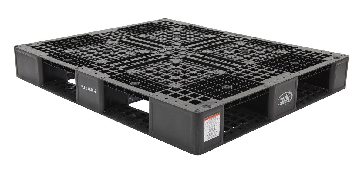 BLACK PLASTIC PALLET 6600 LB 48 X 40
