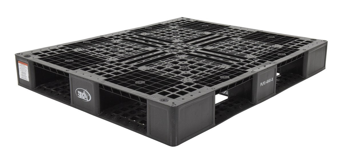 BLACK PLASTIC PALLET 6600 LB 48 X 40