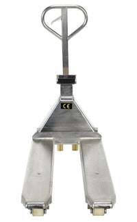 Thumbnail for Stainless Steel Low Profile Pallet Truck with Scale 61-11/16 In. x 20 In. x 48-5/8 In. 5000 Lb. Capacity Silver