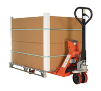 Thumbnail for Steel Trade Legal Low Profile Pallet Truck with Scale 61 In. x 21-1/2 In. x 45 In. 5000 Lb. Capacity Red