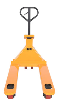 Thumbnail for Steel Low Profile Economy Pallet Truck with Scale 67-1/2 In. x 27 In. x 47 In. 5000 Lb. Capacity Yellow