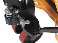 Thumbnail for Steel Low Profile Economy Pallet Truck with Scale 67-1/2 In. x 27 In. x 47 In. 5000 Lb. Capacity Yellow