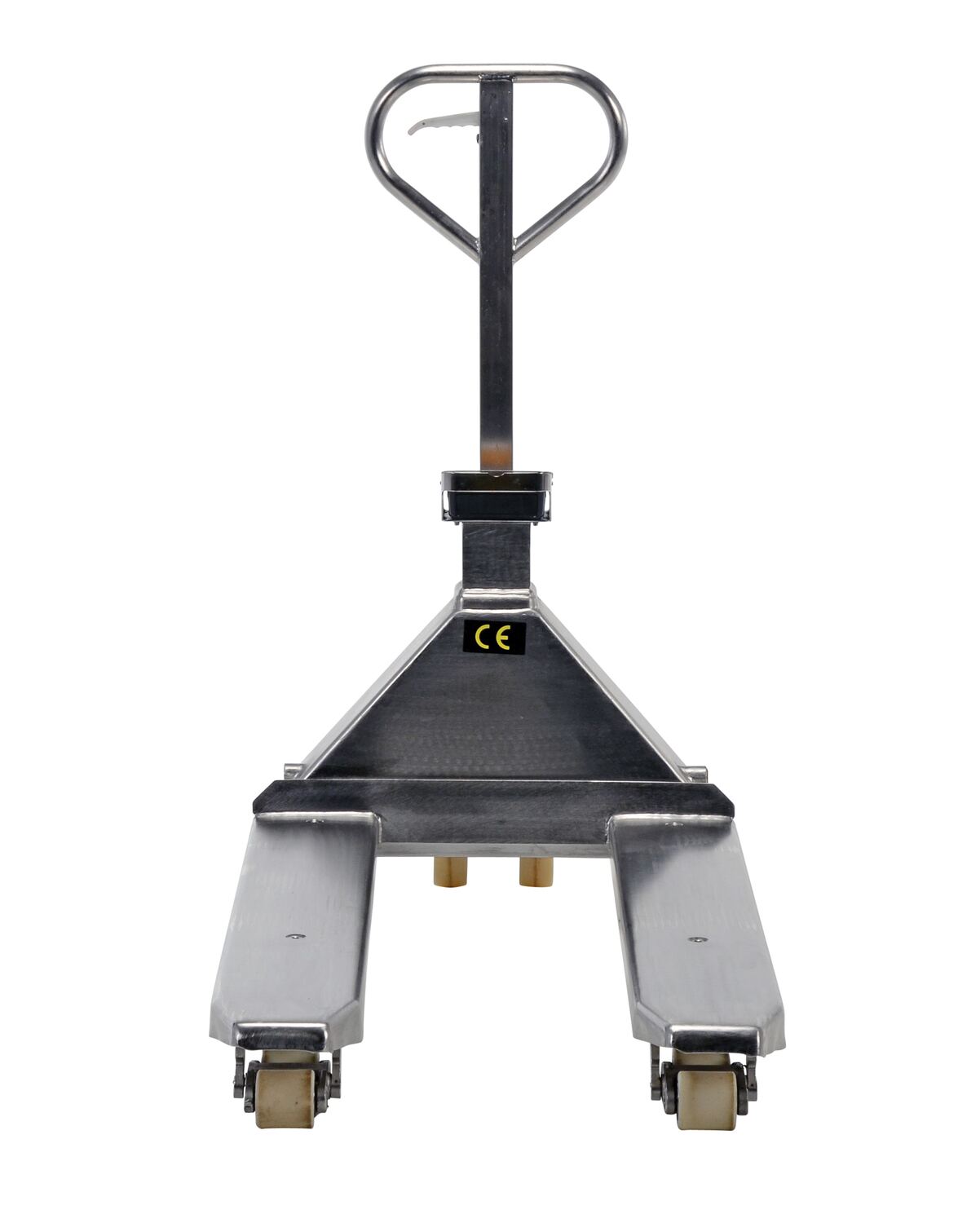 Stainless Steel Low Profile Pallet Truck with Scale 61-43/64 In. x 27 In. x 48-5/8 In. 5000 Lb. Capacity Silver