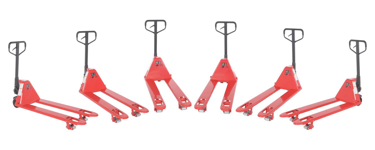 Steel Low Profile Pallet Trucks 6 Pack 21 In. x 48 In. 4,000 Lb. Capacity Red