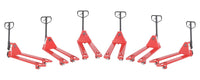 Thumbnail for Steel Low Profile Pallet Trucks 6 Pack 21 In. x 48 In. 4,000 Lb. Capacity Red