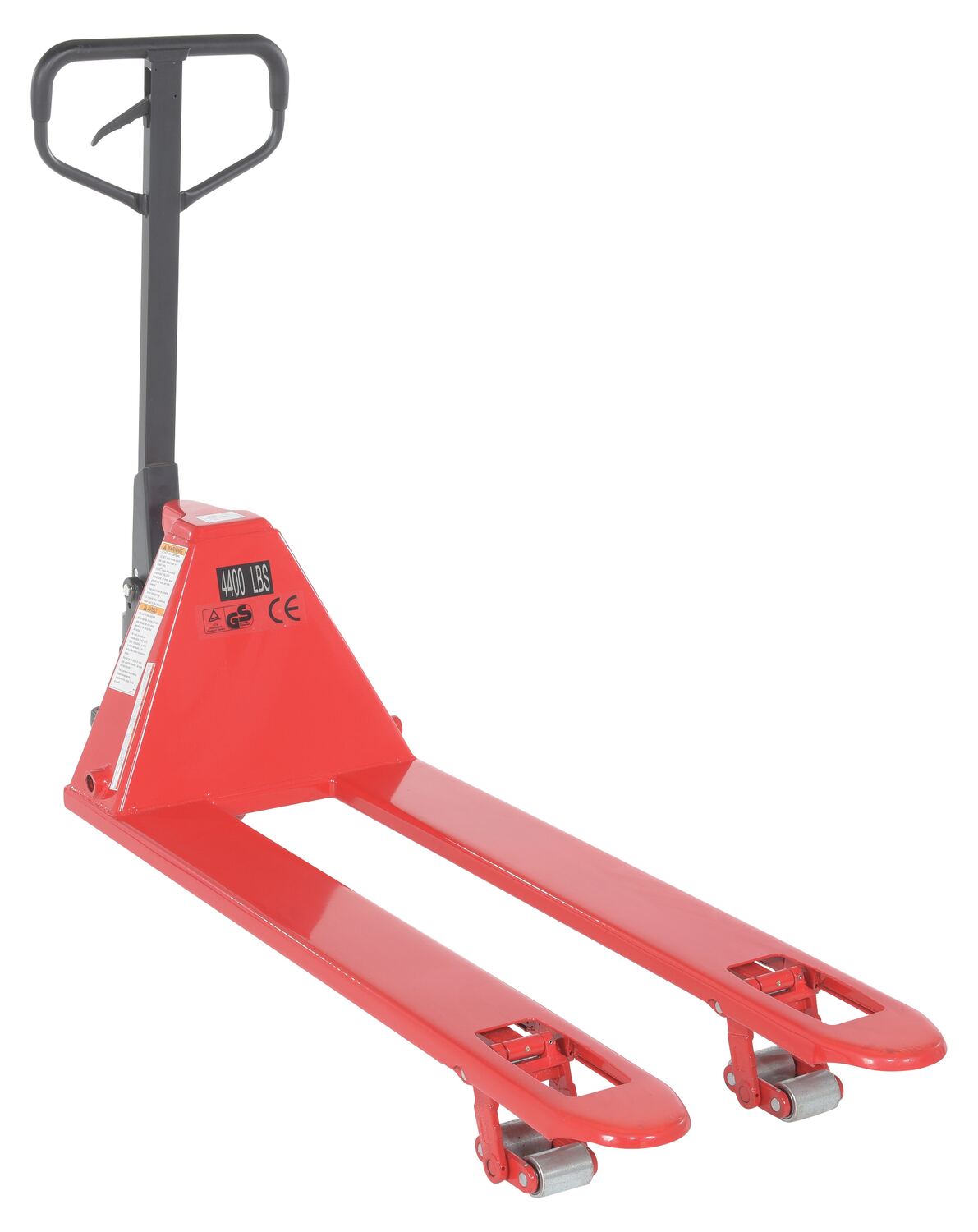 Steel Low Profile Pallet Truck 21 In. x 48 In. 4,000 Lb. Capacity Red