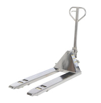 Thumbnail for Stainless Steel Pallet Truck 59 In. x 21-1/2 In. x 48 In. 5500 Lb. Capacity Silver