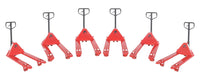 Thumbnail for Steel Full Featured Pallet Trucks 6 Pack 27 In. x 42 In. 5,500 Lb. Capacity Red