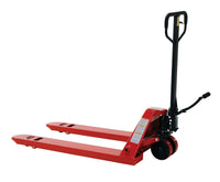 Thumbnail for Wheel Nose Pallet Truck with Foot Pedal 27 In. x 48 In. 5500 Lb. Capacity Red