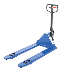 Thumbnail for Vestil Steel Ergonomic Power Assist Pallet Truck 27 In. x 48 In. 5000 Lb. Capacity Blue