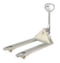 Thumbnail for Steel Zinc Coated Pallet Truck 61 In. x 27 In. x 48 In. 5500 Lb. Capacity Silver