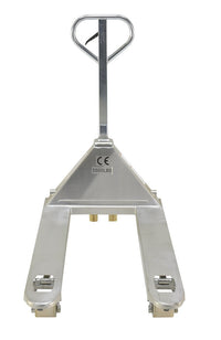 Thumbnail for Steel Zinc Coated Pallet Truck 61 In. x 27 In. x 48 In. 5500 Lb. Capacity Silver