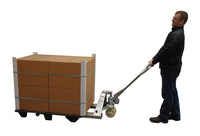 Thumbnail for Steel Zinc Coated Pallet Truck 61 In. x 27 In. x 48 In. 5500 Lb. Capacity Silver