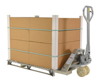 Thumbnail for Steel Zinc Coated Pallet Truck 61 In. x 27 In. x 48 In. 5500 Lb. Capacity Silver