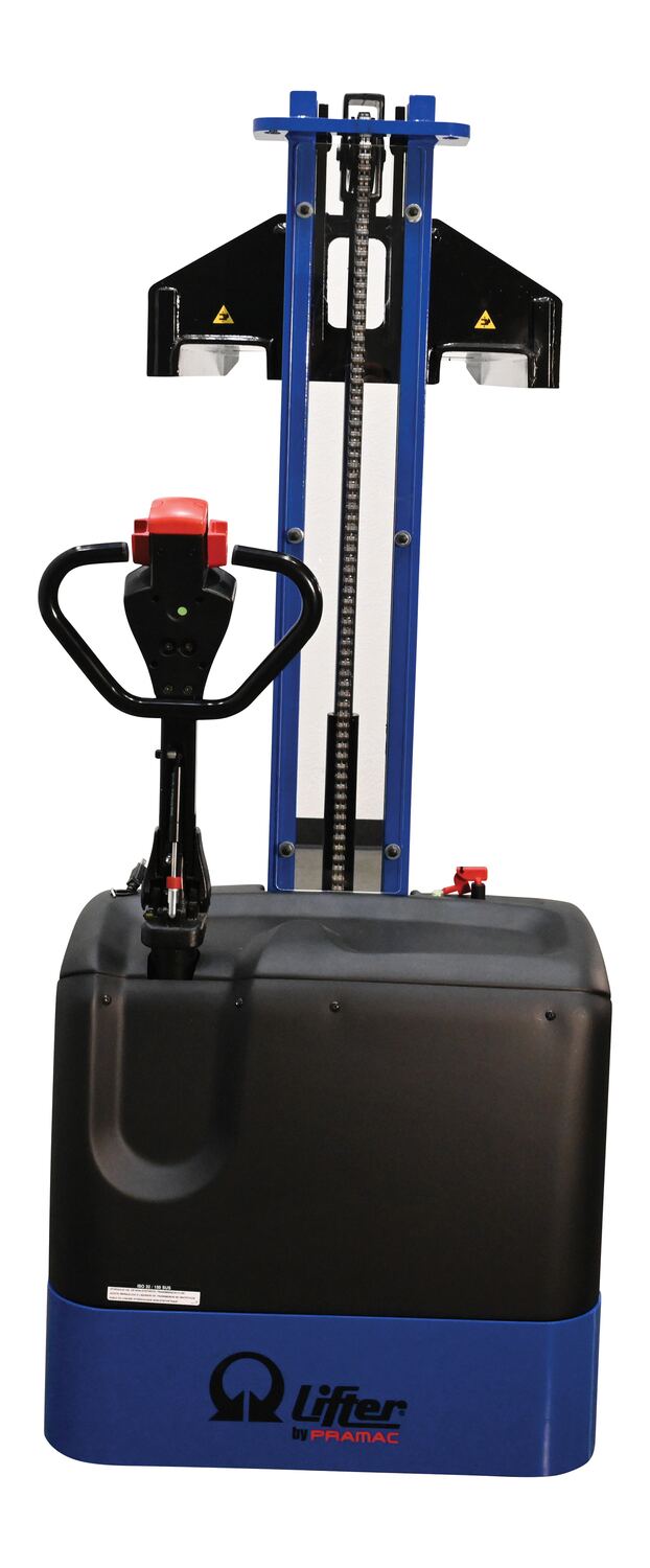 PRAMAC NARROW MAST STACKER,FIXED FORKS