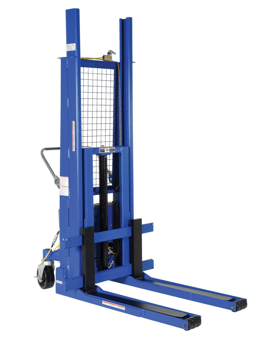 AC Powered Pallet Basket & Skid Stacker w/ 60" Raised Height