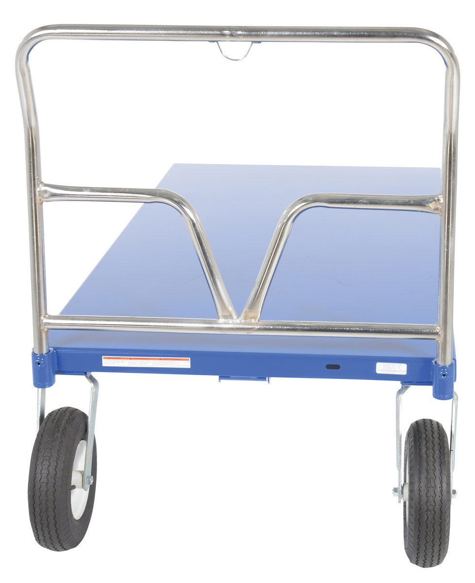 36" x 72" Vestil Steel Platform Cart w/ Pneumatic Tires