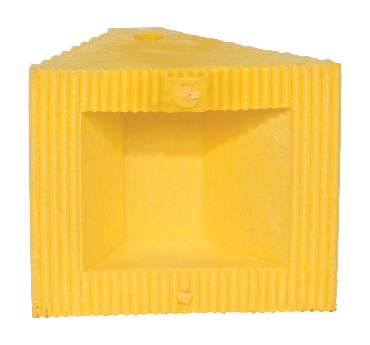 PLASTIC DUAL SLOPE WHEEL CHOCK YELLOW