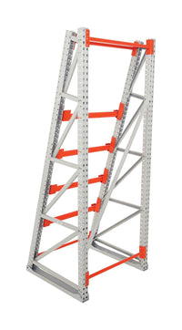 Thumbnail for Vestil Industrial 6000 Lb Capacity Steel Reel Rack - 36 x 39 x 96 Inches - Adjustable Axle Brackets - RERC-348
