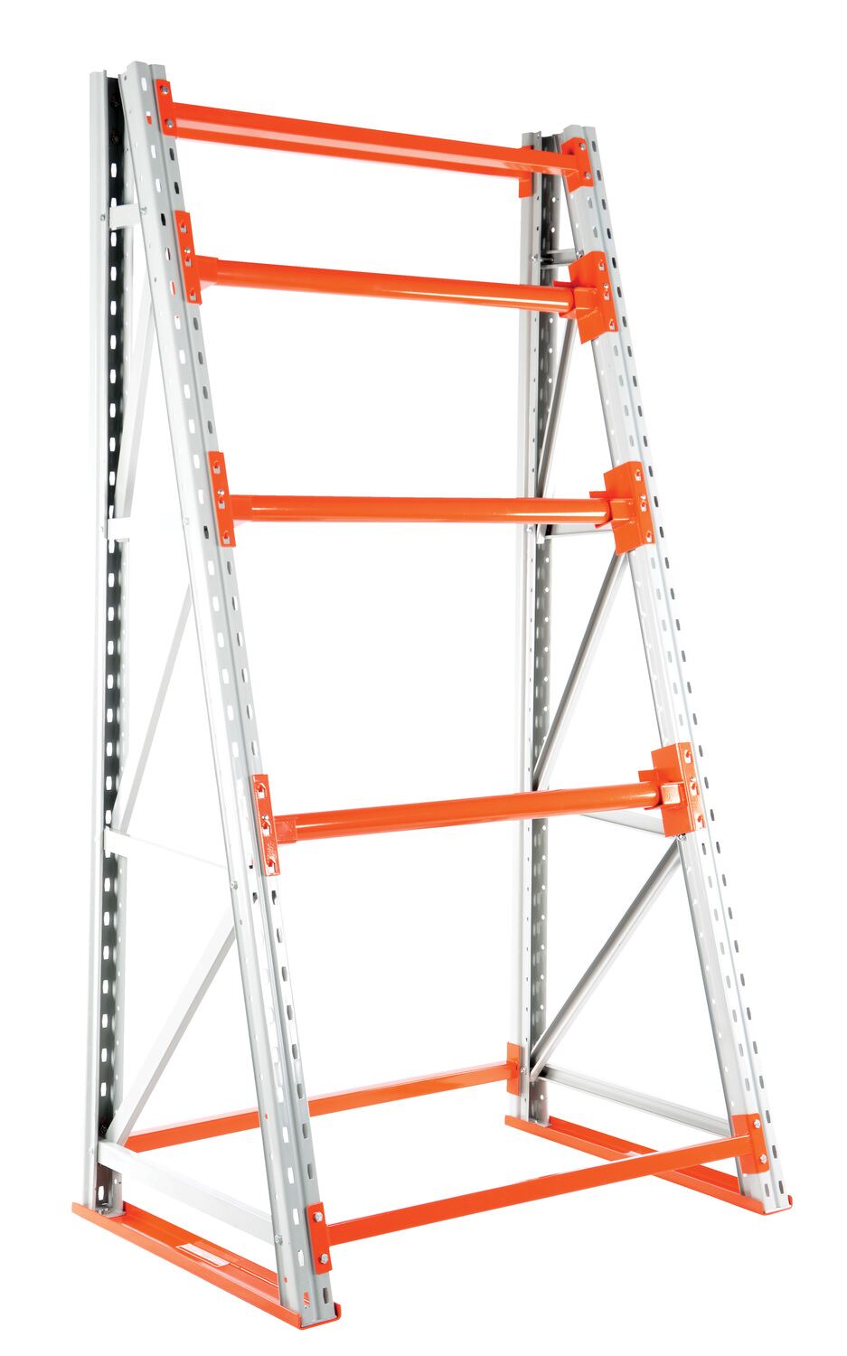 Steel Reel Rack Starter Kit 36 In. x 51 In. x 96 In. 6000 Lb. Capacity White/Orange