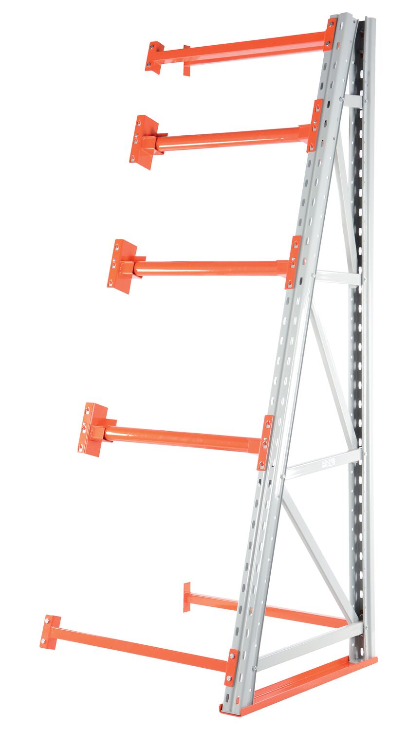 Steel Reel Rack Add-On Kit 36 In. x 36 In. x 96 In. 6000 Lb. Capacity White/Orange