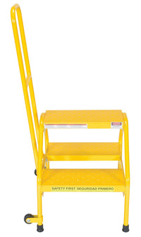 Thumbnail for Rolling Two Step Ladder - Perf Steel