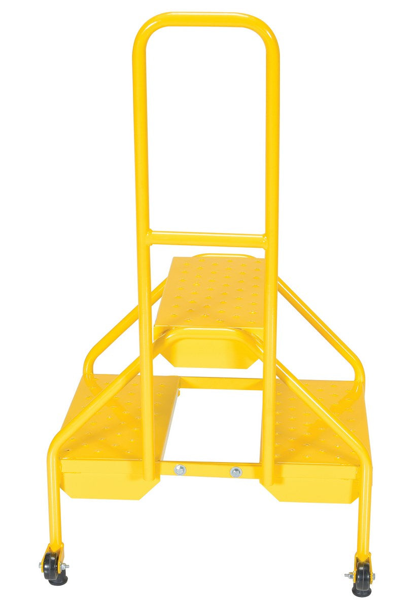 Rolling Two Step Ladder - Perf Steel