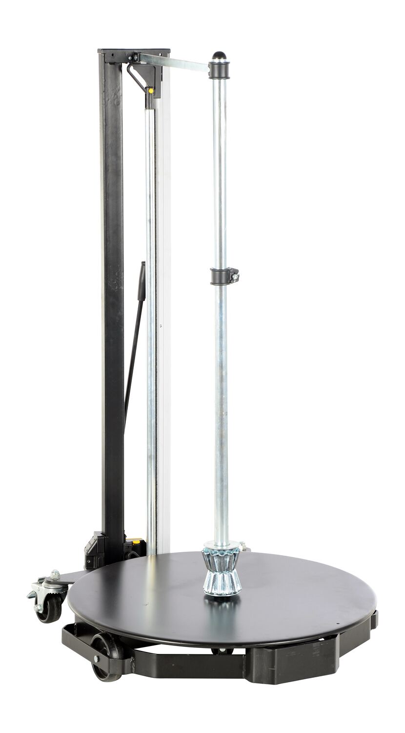 ROLL MATERIAL PORTABLE DOLLY W/CUTTER
