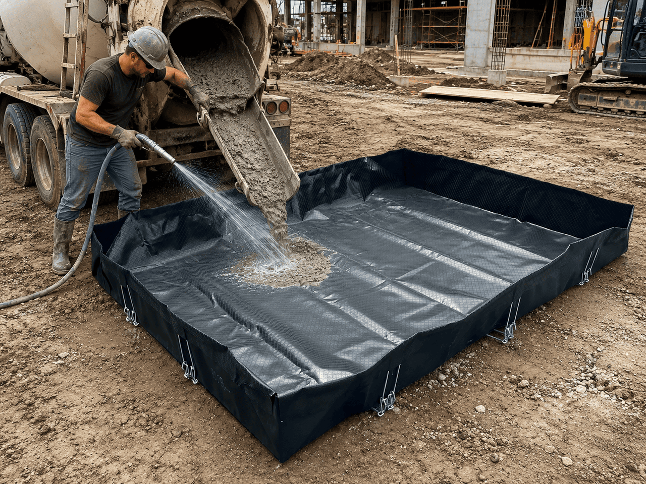 Ultra-Concrete Washout Berm® RPE Model  - 10'x10'