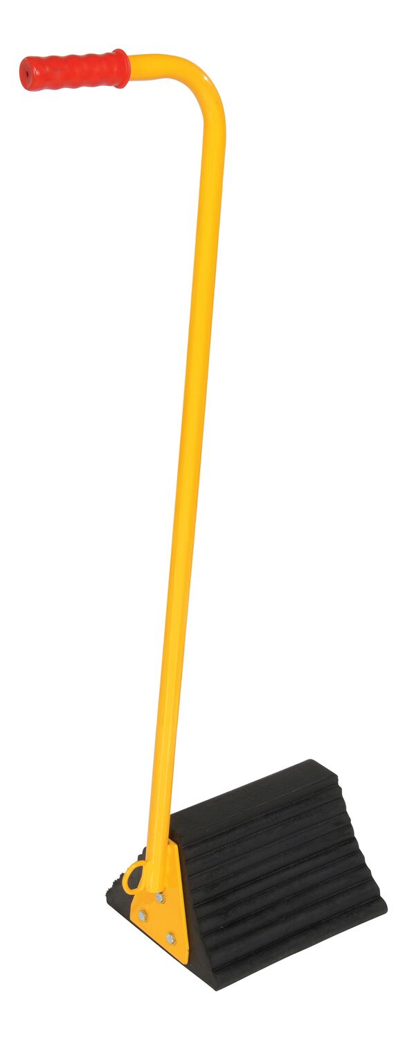 RUBBER WHEEL CHOCK-HANDLE 9.25 IN WIDTH
