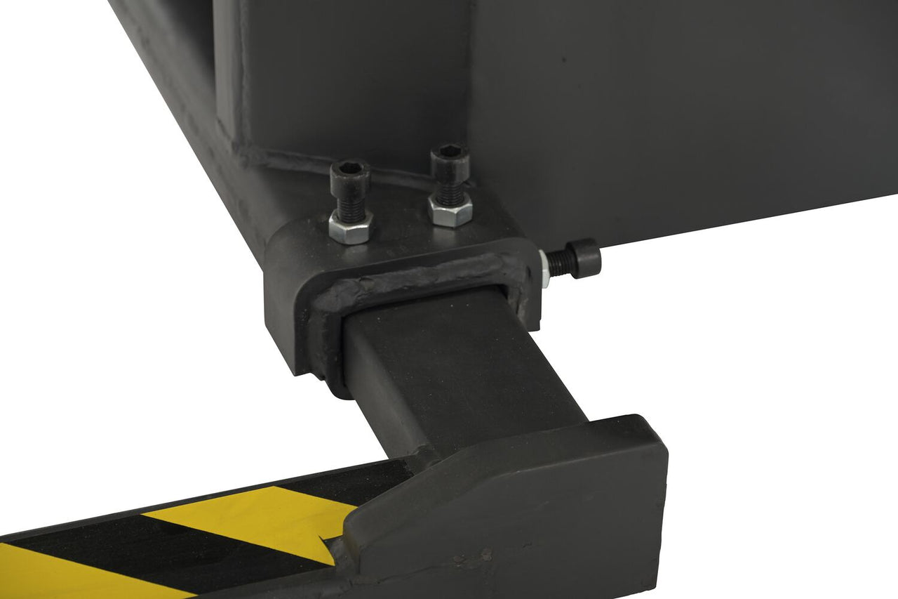 Steel Adjustable Powered Lift Stacker With Scale 62 In. Raised Height 2,000 Lb. Capacity Black / Yellow