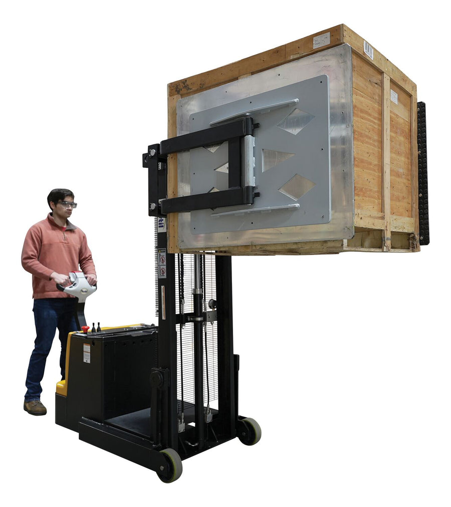 Counter Balanced Powered 23 In. - 41 In. Bale Clamp Lifter 800 Lb. Capacity Black/Yellow