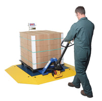 Thumbnail for Vestil Low Profile Air Freight Scale with Wrap-Around Ramps - 5000 lb Capacity - SCALE-LP-44-5K