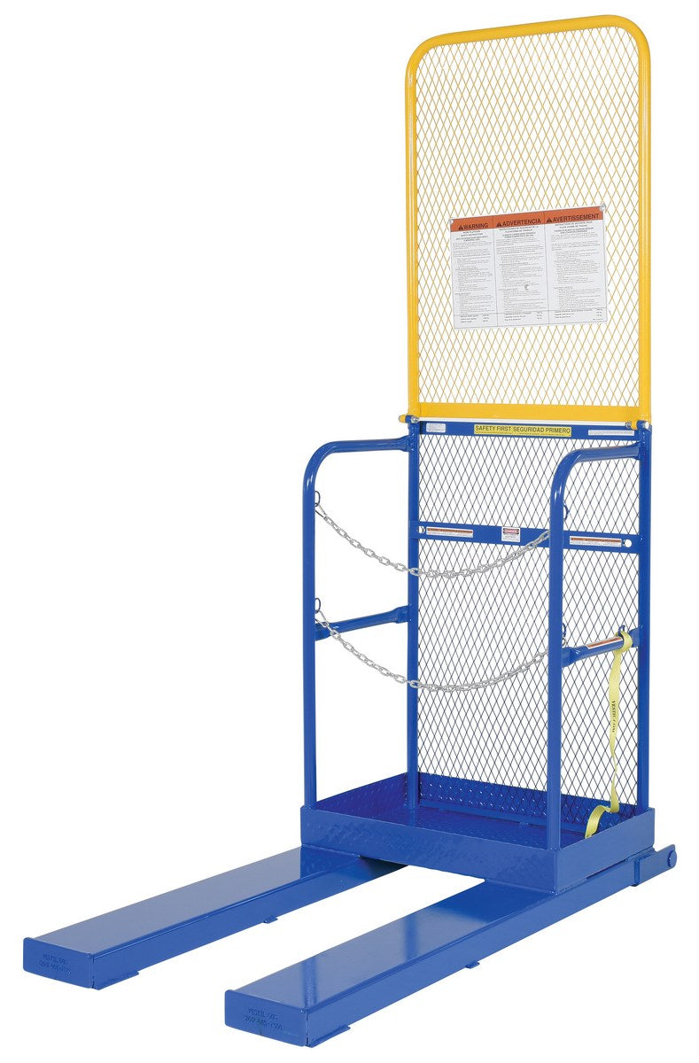 Stockpicker Work Platform w/ 84" High Back