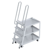 Thumbnail for Aluminum High Duty Stock Picker Truck with Steel Ladder 22 In x 40 In 500 Lb. Capacity