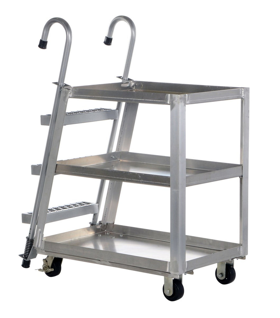 28" x 40" Aluminum Stockpicker Truck w/ 3 Shelves