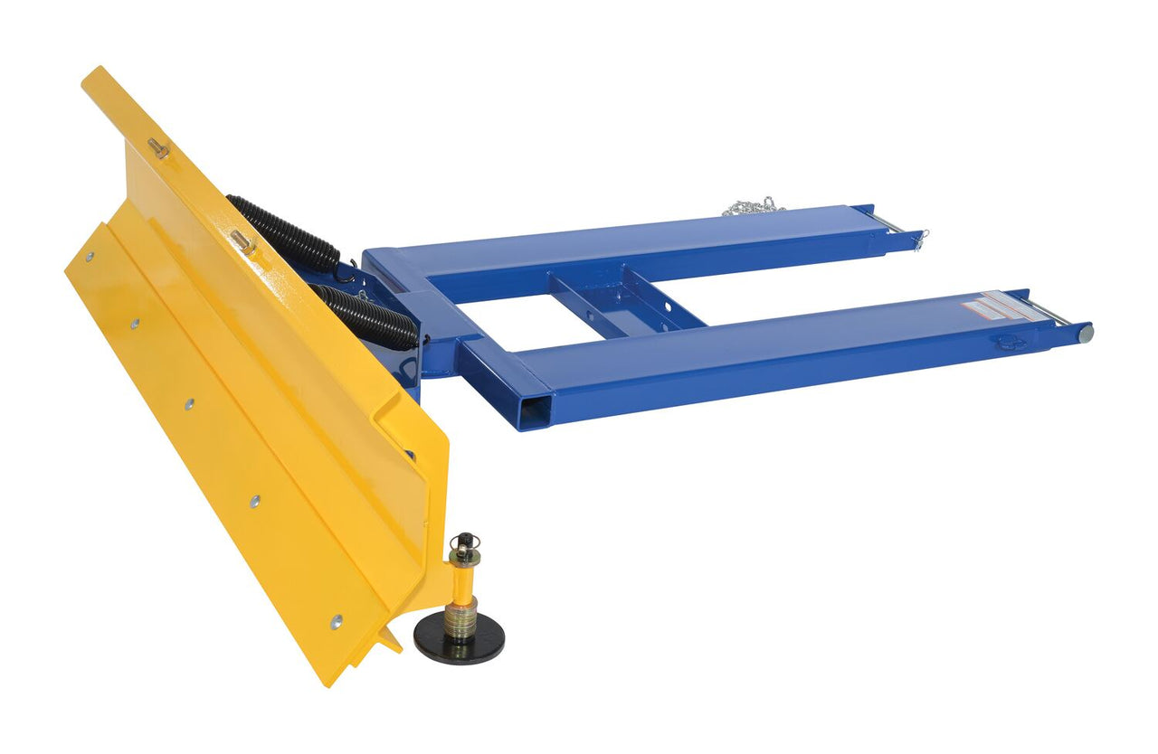 Steel Fork Mount Snow Plow 72" Blade Blue/Yellow