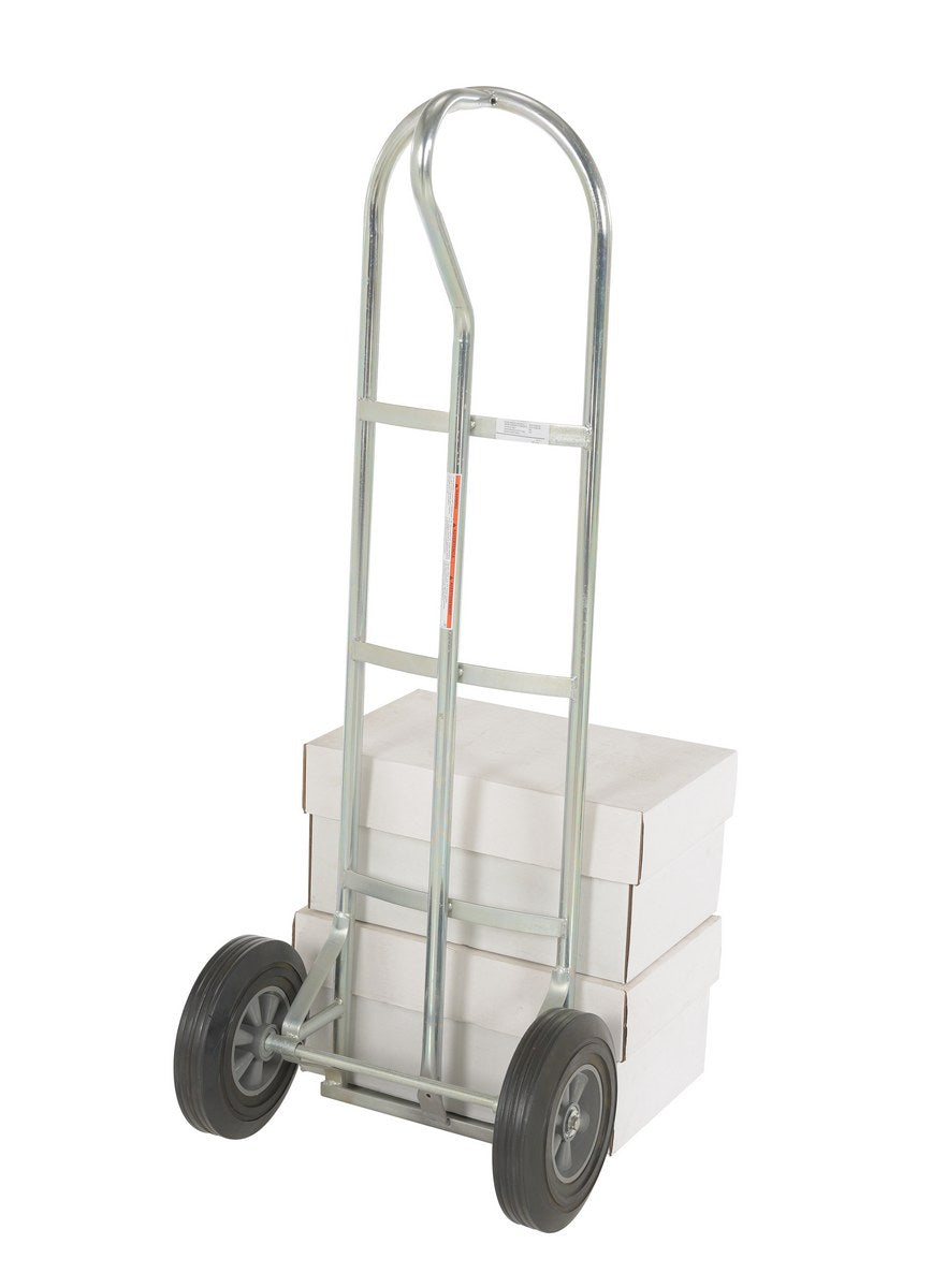 STEEL P-HANDLE TRUCK 500 LB HARD RUBBER