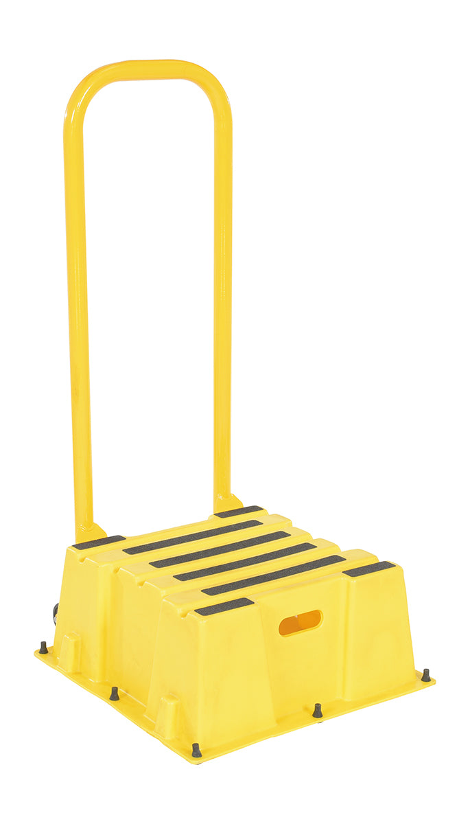 STEP POLY NESTABLE 1 STEP YL W/HANDRAILS