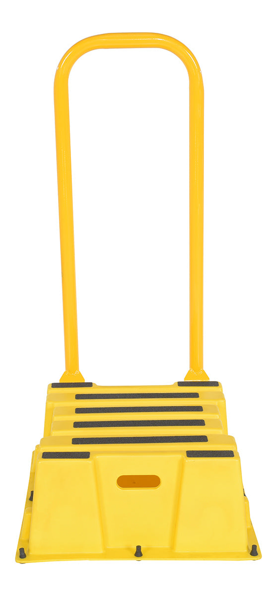 STEP POLY NESTABLE 1 STEP YL W/HANDRAILS