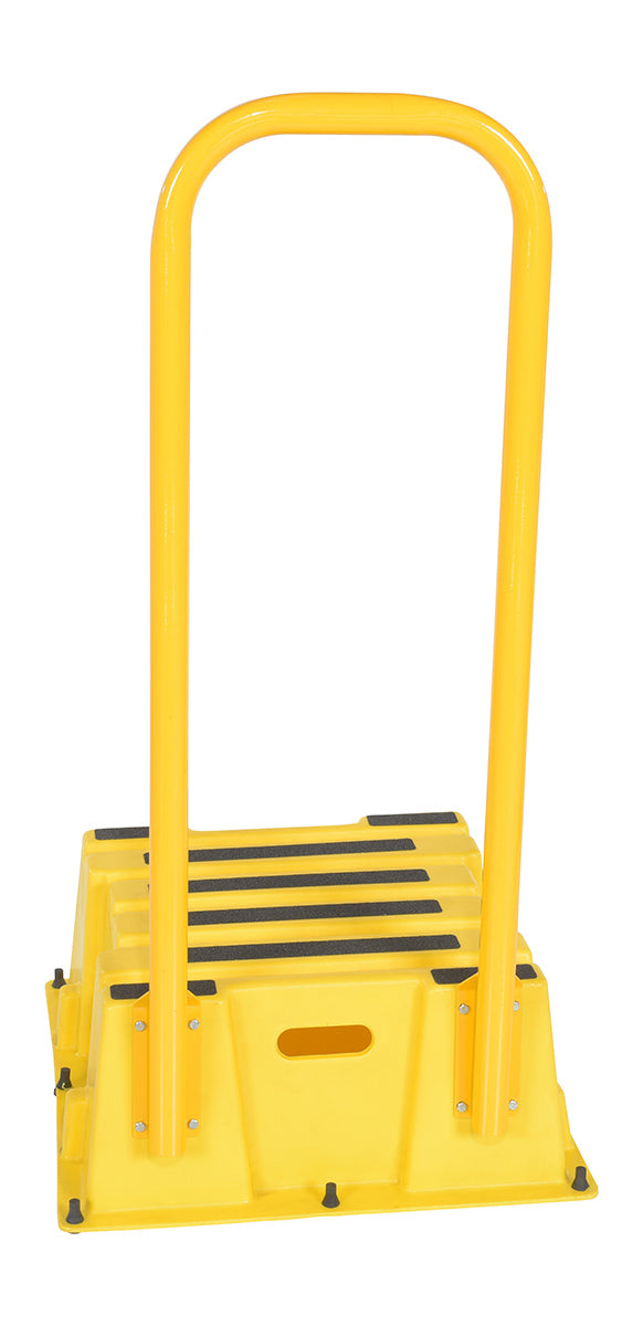 STEP POLY NESTABLE 1 STEP YL W/HANDRAILS