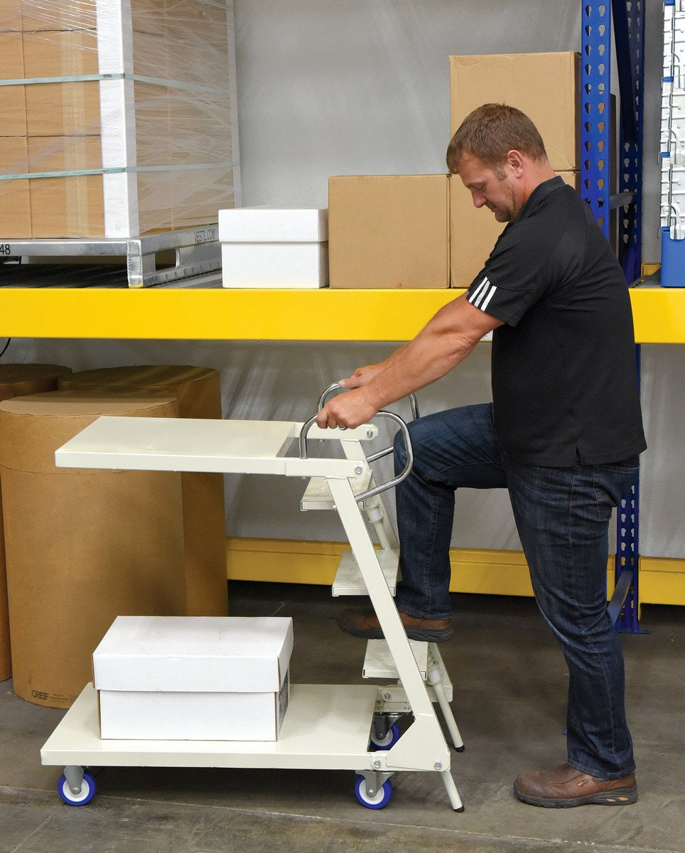 Steel Cantilever Stock Picker Truck 41-3/8 In. x 20-1/2 In. x 40-7/8 In. 440 Lb. Capacity White