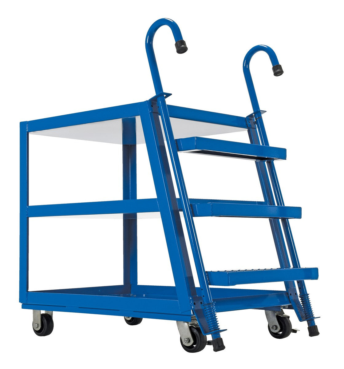 22" x 36" Steel Stockpicker Truck w/ 3 Shelves & 5" Casters