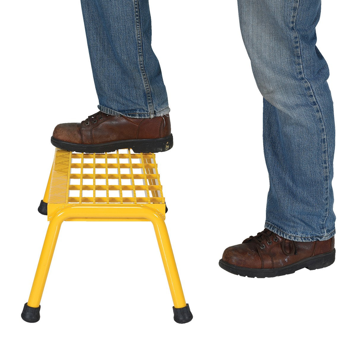 ALUM STEP STAND- 1 STEP WIDE WELDED YELL - Model SSA-1W-Y